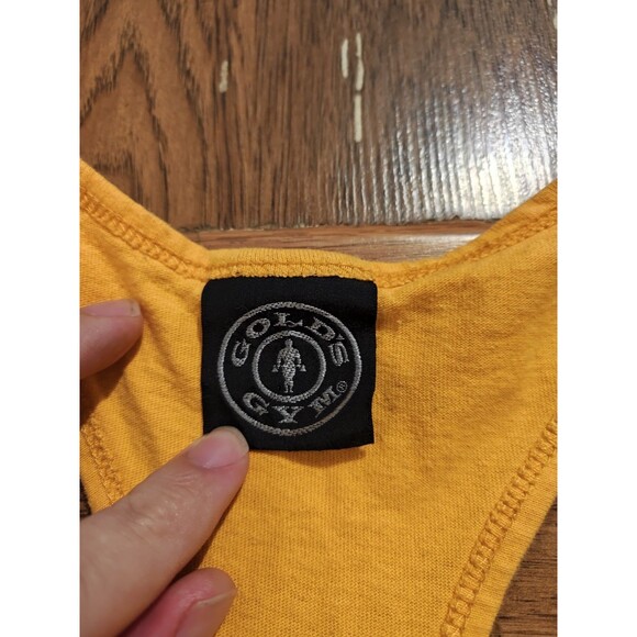 Golds Gym Muscle Tank Top Men’s 2XL Yellow Spaghetti Strap Made In USA - Picture 2 of 6